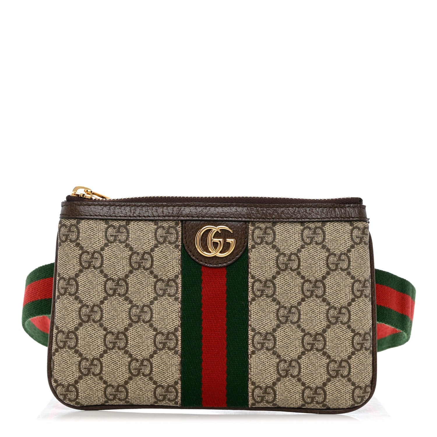 Gucci GG Supreme Monogram Web Ophidia Utility Belt Bag 85 34 Beige Ebony New Acero 1 of 12