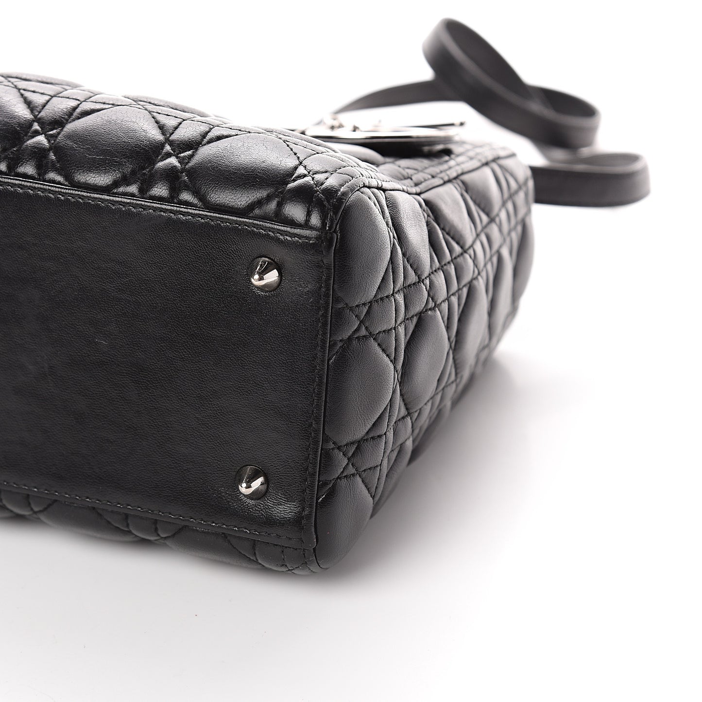 Lambskin Cannage Medium Lady Dior Black