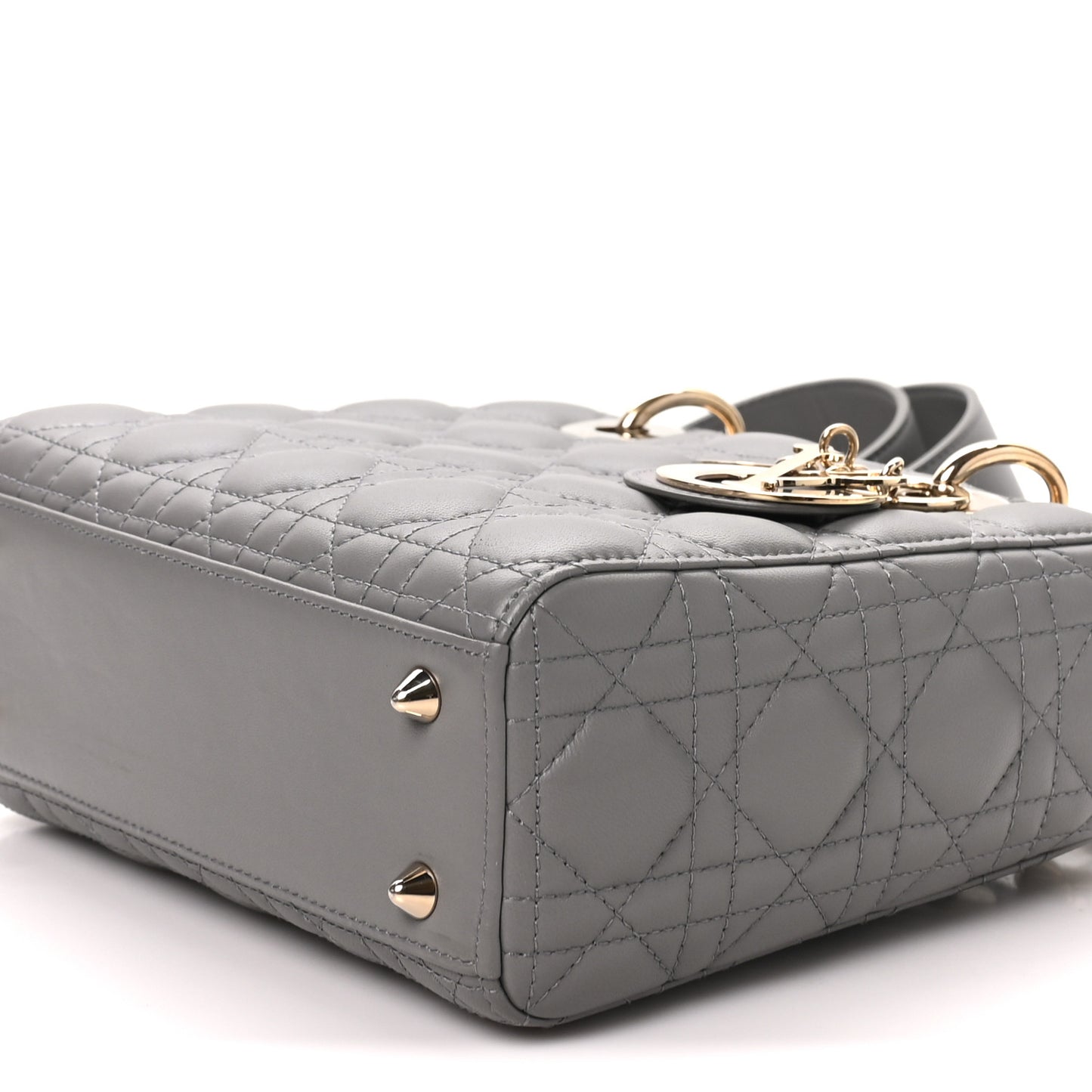 Lambskin Cannage Small My ABCDior Lady Dior Grey