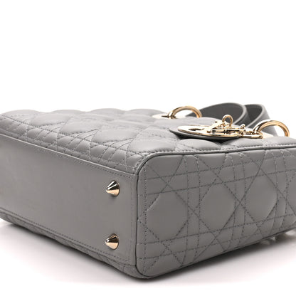 Christian Dior Lambskin Cannage Small My ABCDior Lady Dior Grey 8 of 10