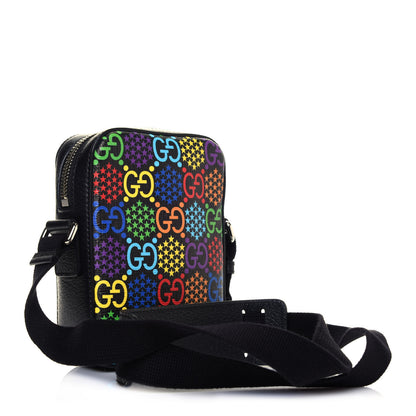 Gucci GG Supreme Monogram Psychedelic Messenger Bag Black 2 of 10