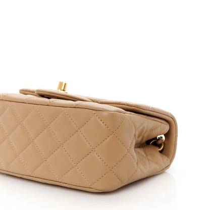 Chanel Lambskin Quilted Mini Pearl Crush Flap Dark Beige 11 of 12