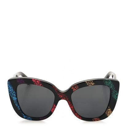 Gucci Acetate Glitter Sunglasses GG0327S Black 2 of 8