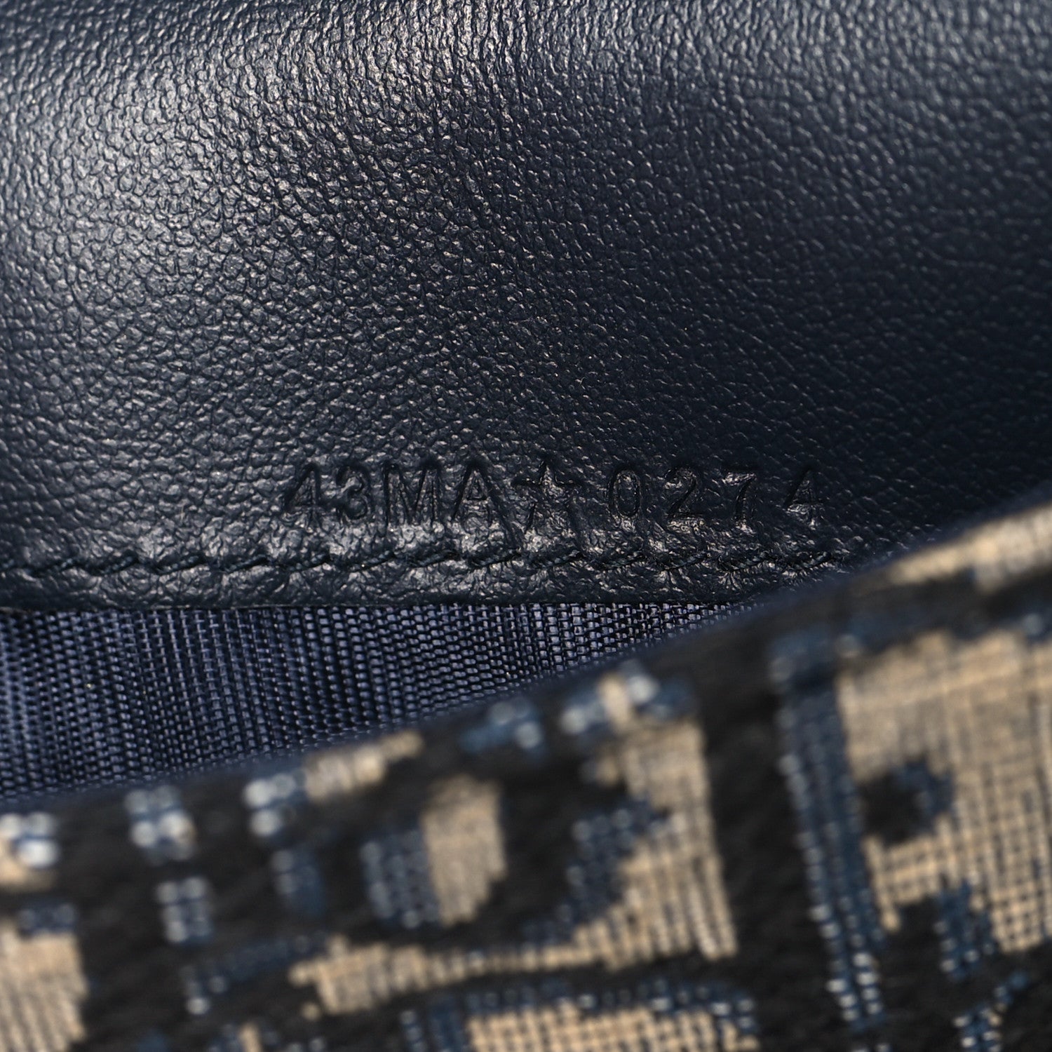 Christian Dior Oblique Saddle Cosmos Zipped Card Holder Blue