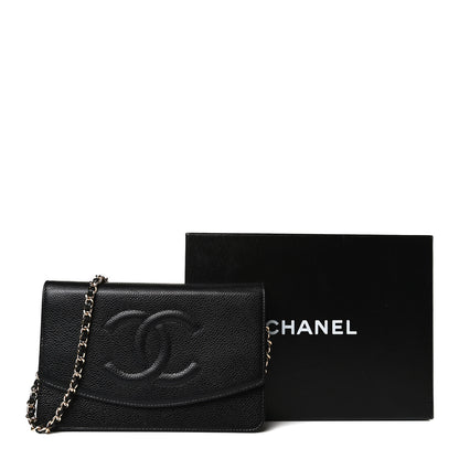 Chanel Caviar Timeless CC Wallet On Chain WOC Black 15 of 15