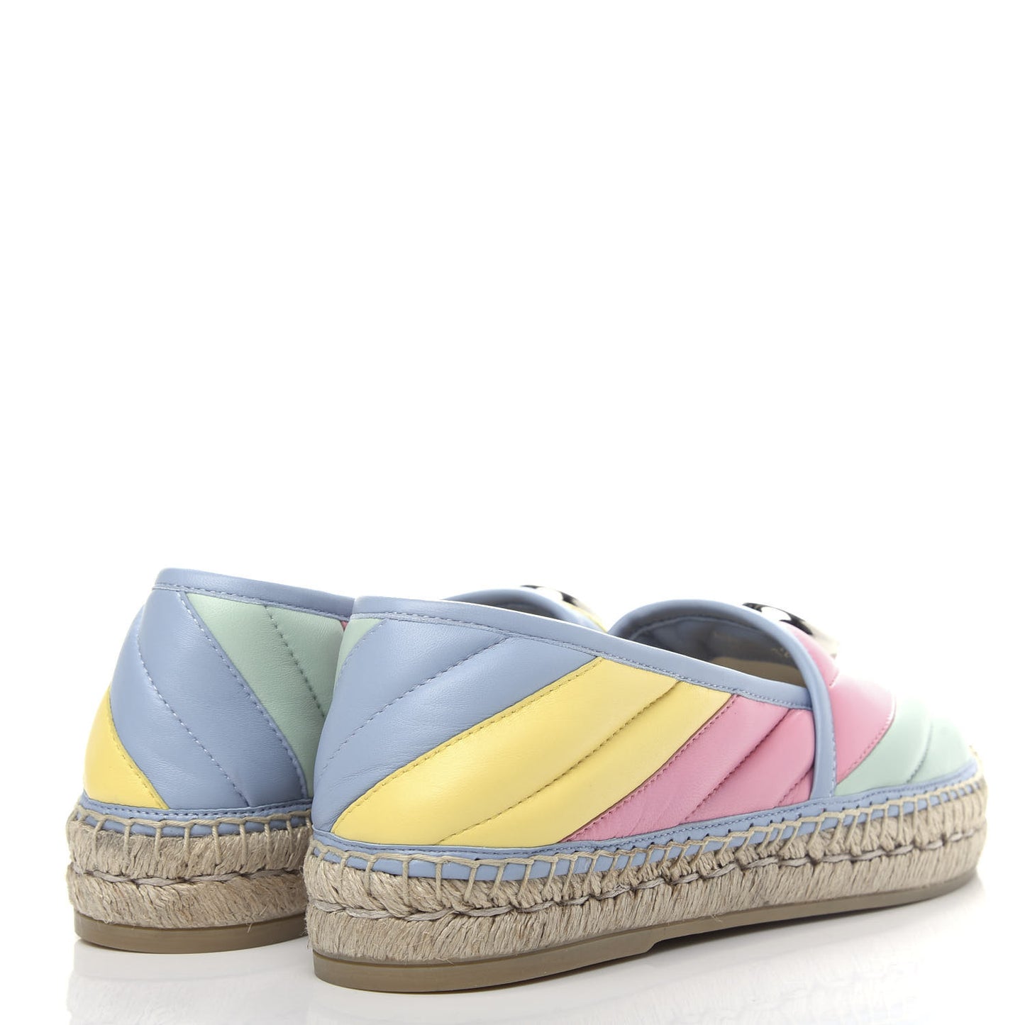 Nappa Matelasse Diagonal GG Marmont Espadrilles 37 Multicolor Pastel