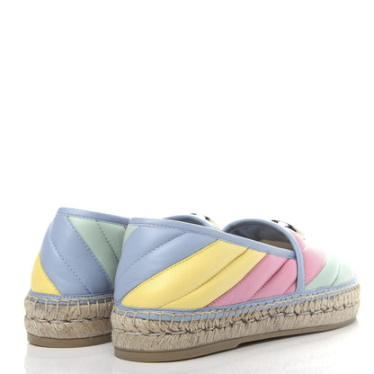 Gucci Nappa Matelasse Diagonal GG Marmont Espadrilles 37 Multicolor Pastel 4 of 11