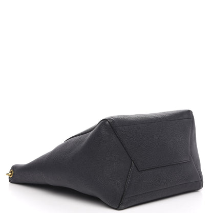 Celine Soft Grained Calfskin Sangle Bucket Bag Navy Blue 4 of 17