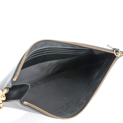 Gucci Calfskin Animalier Zip Wristlet Pouch Black 5 of 7