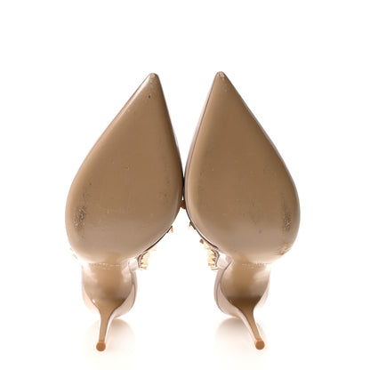 Valentino Garavani Patent Nappa Rockstud Ankle Strap 100mm Pumps 38.5 Poudre 6 of 9
