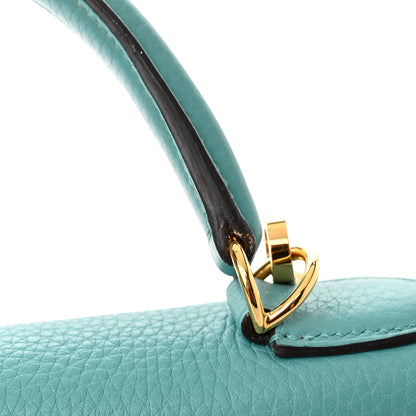 Hermes Togo Kelly Retourne 32 Bleu Atoll 15 of 19