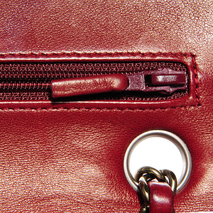 Chanel Lambskin Degrade Medium Double Flap Red 7 of 8