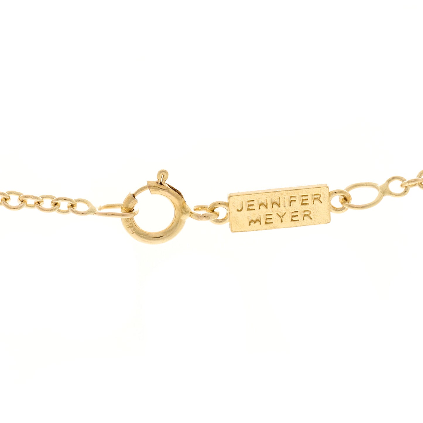 18K Yellow Gold Diamond 5 Illusion Set Pendant Necklace