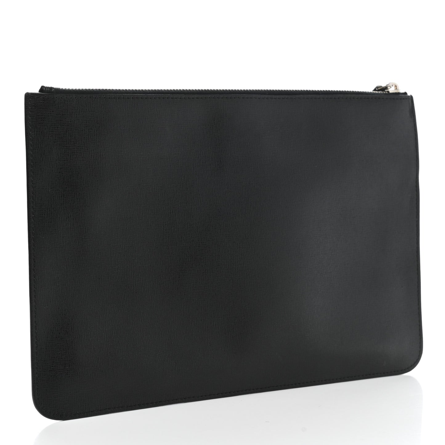 Vitello Elite Flamingo Mink Karlito Studded Pouch Black White Plaster