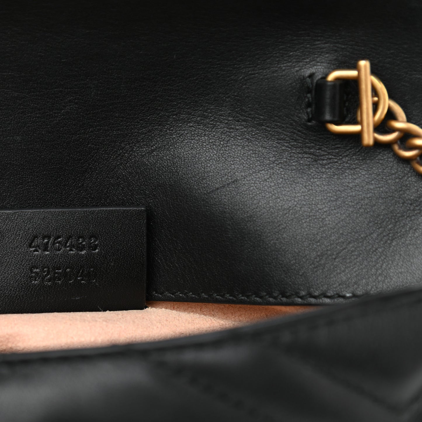 Calfskin Matelasse Super Mini GG Marmont Shoulder Bag Black