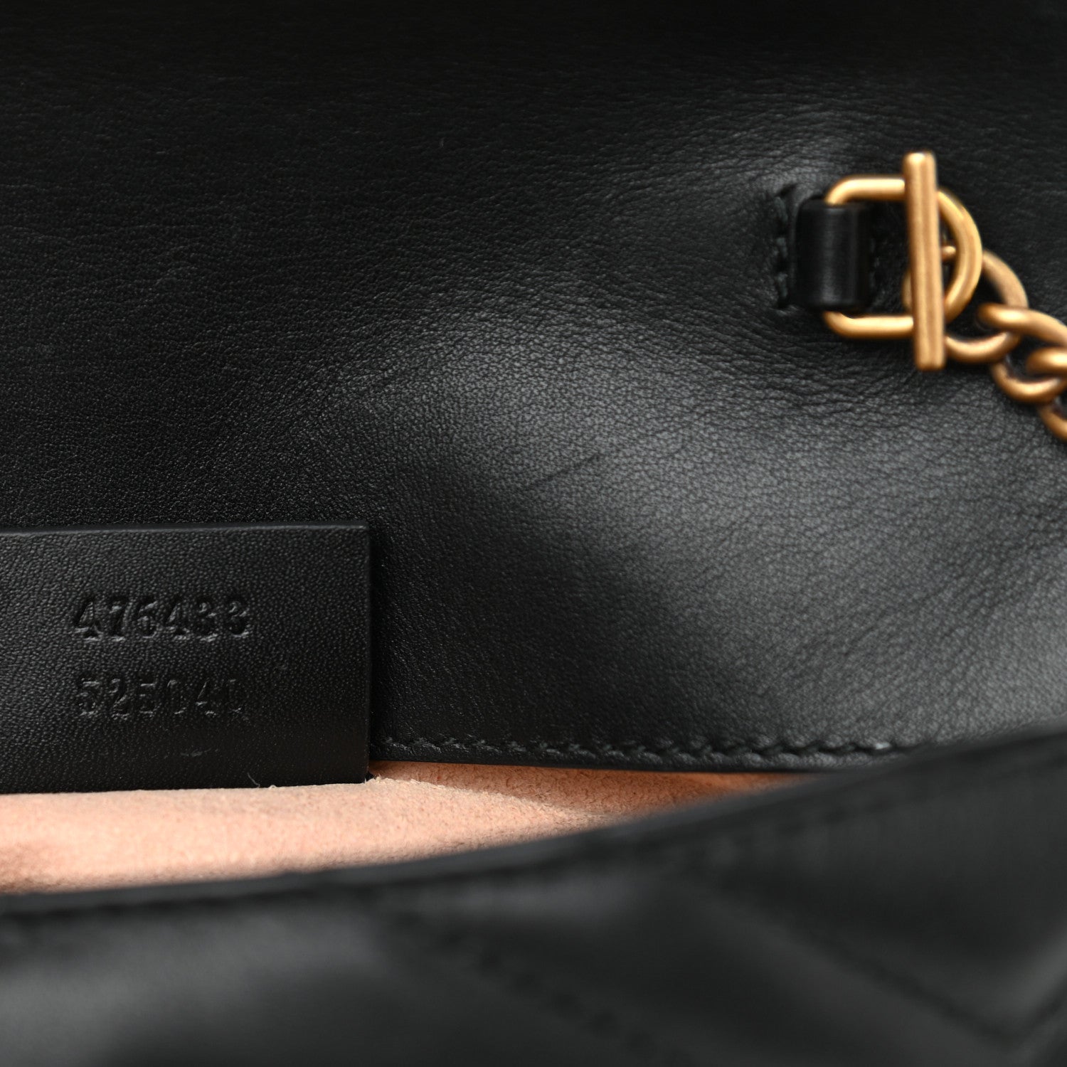 Gucci Calfskin Matelasse Super Mini GG Marmont Shoulder Bag Black 7 of 8