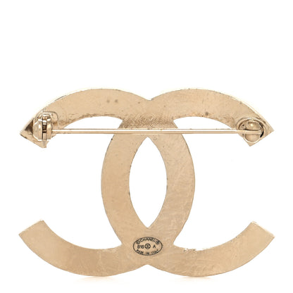 Chanel Quilted CC Brooch Light Gold 3 of 4