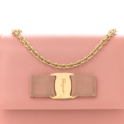 Salvatore Ferragamo Hammered Calfskin Mini Vara Bow Crossbody Bag Pink 8 of 15