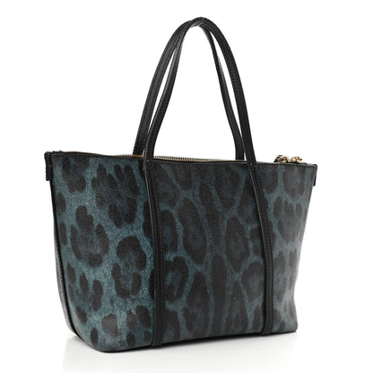 Dolce & Gabbana Coated Canvas Leopard Print Miss Escape Tote 2 of 12