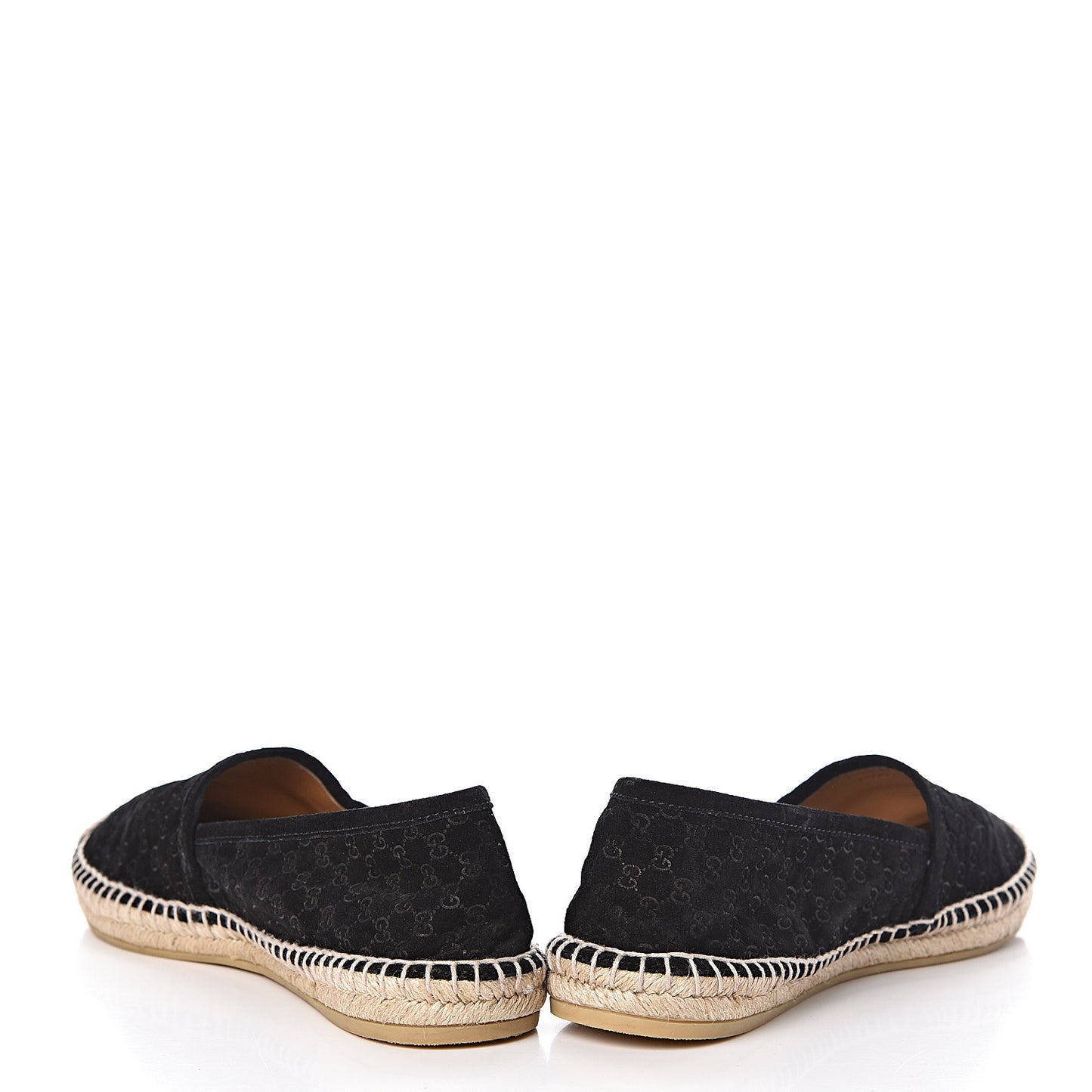 Suede Microguccissima Espadrilles 38.5 Black