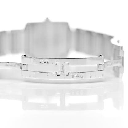 Cartier 18K White Gold Diamond 20mm Tank Francaise Quartz Watch Blue 6 of 7