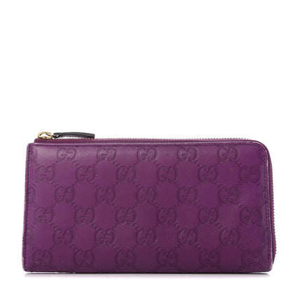 Gucci Guccissima Donna Long Wallet Purple 1 of 8