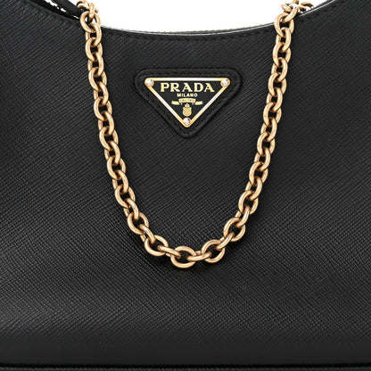 Prada Saffiano Lux Re-Edition 2005 Shoulder Bag Black 9 of 12
