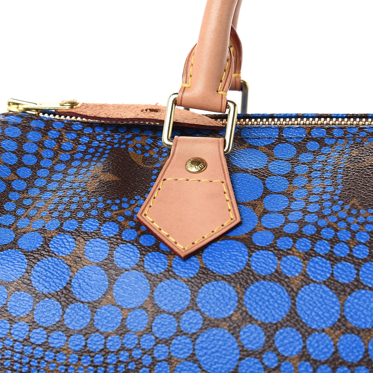 Louis Vuitton Monogram Kusama Town Speedy 30 Blue 10 of 12