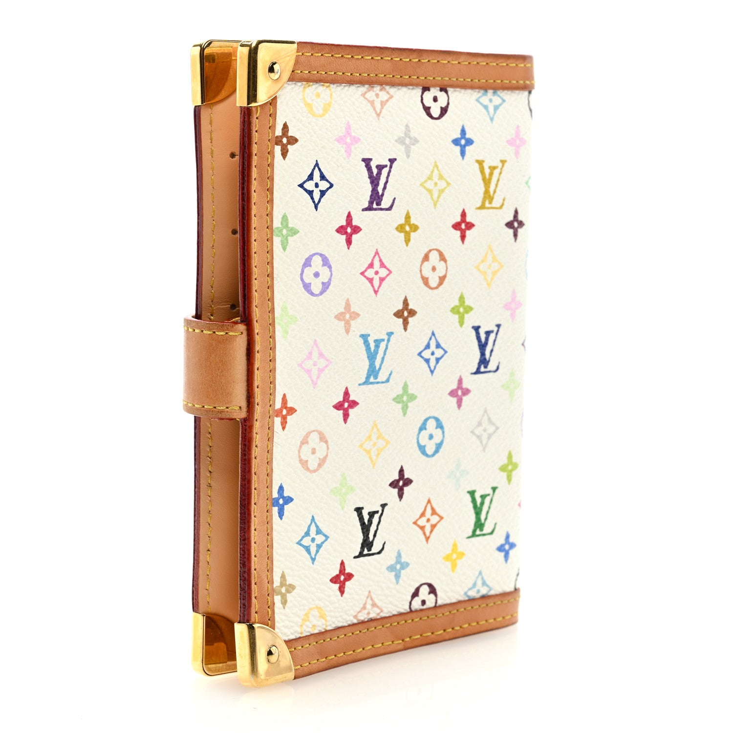 Louis Vuitton Monogram Multicolor Small Ring Agenda Cover White 3 of 7