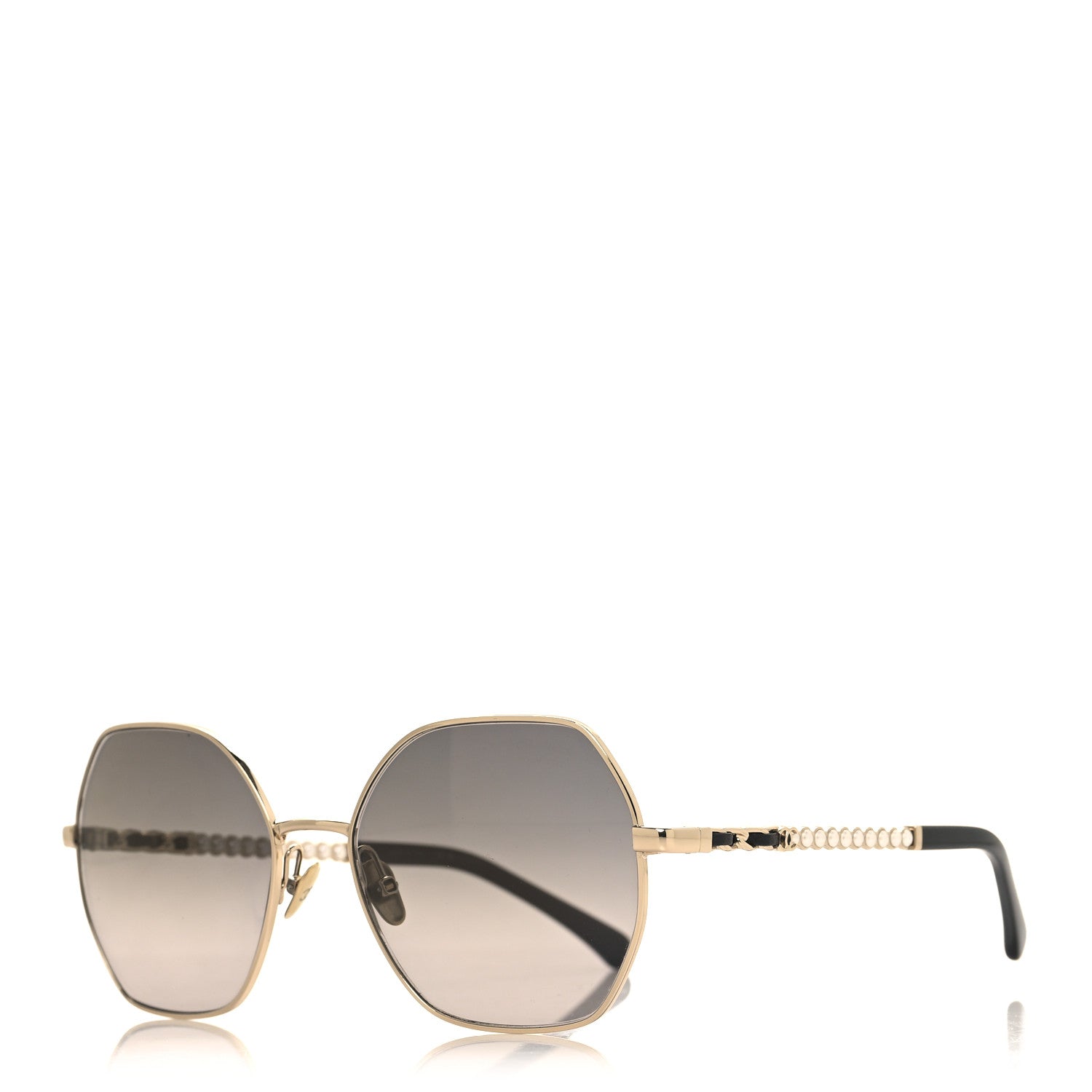 Chanel Pearl Sunglasses 4281-Q-H Black Gold 1 of 7