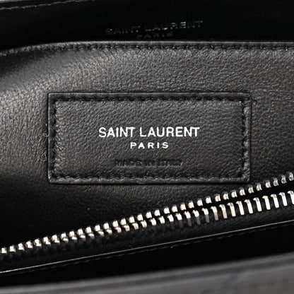 Saint Laurent Calfskin Y Quilted Monogram Small Loulou Chain Satchel Black 5 of 11