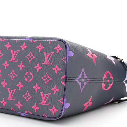 Louis Vuitton Monogram Giant Spring In The City Neverfull MM Midnight Fuchsia 10 of 11