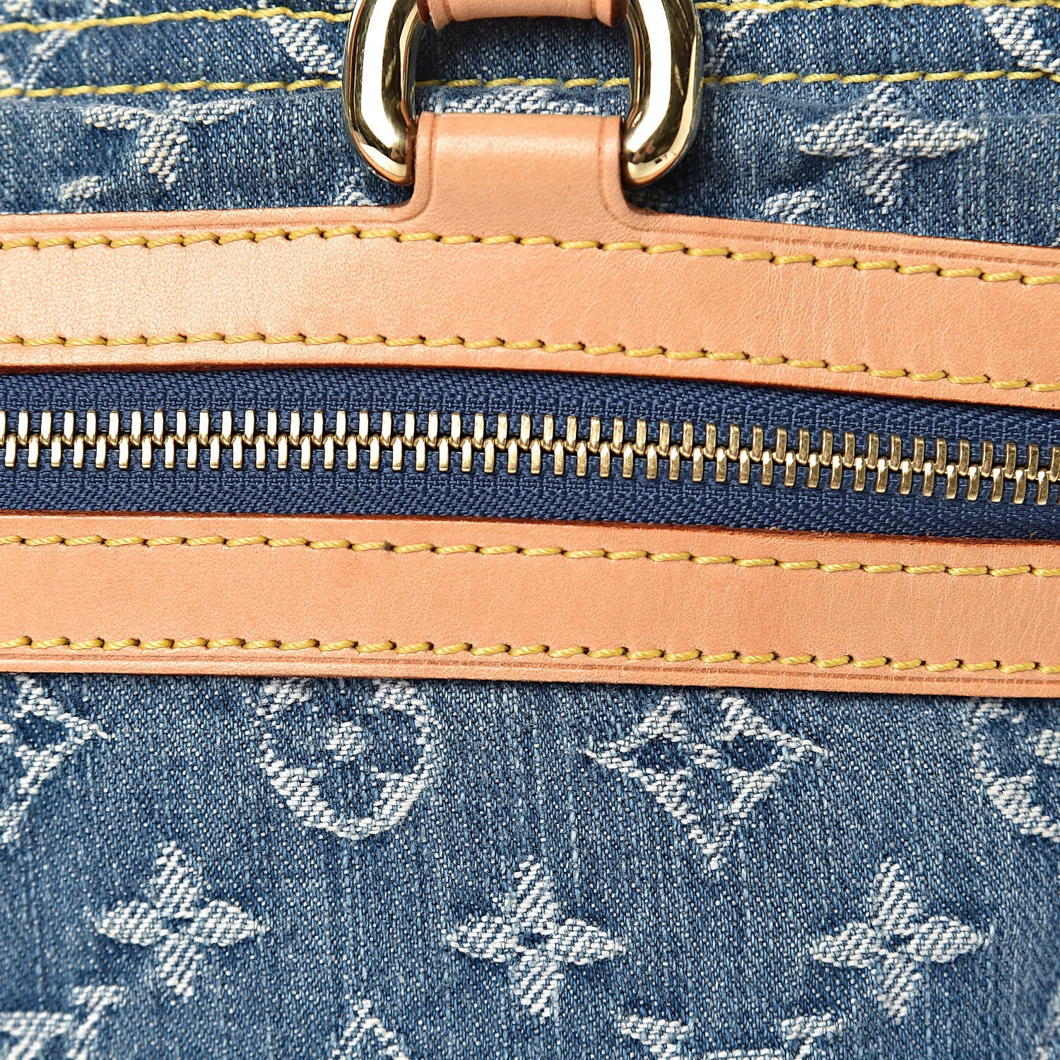 Louis Vuitton Monogram Denim Sac Plat Blue 10 of 12