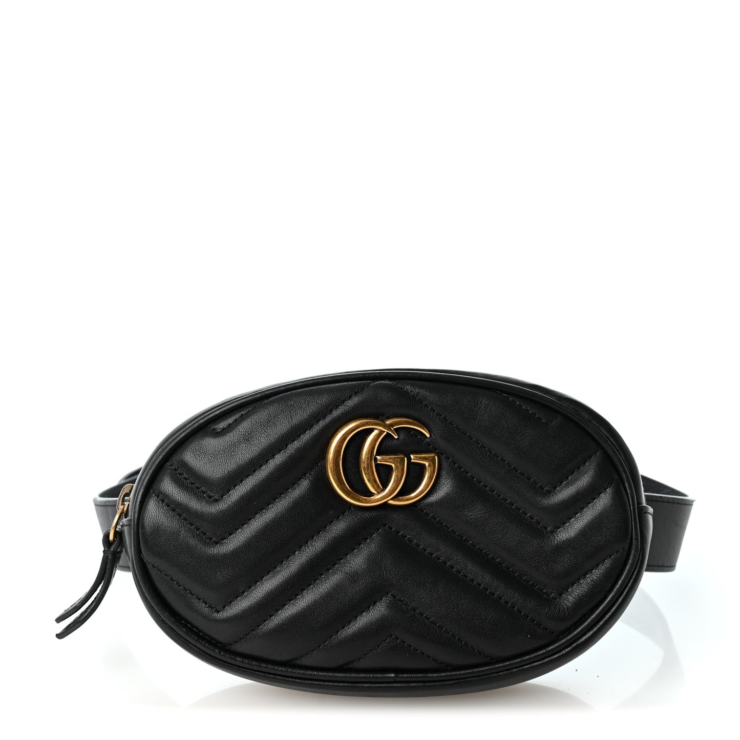 Calfskin Matelasse GG Marmont Belt Bag 85 34 Black