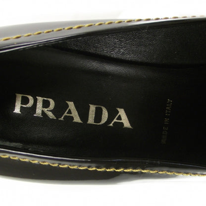 Prada Vernice Penny Loafer Heels 41 Black 6 of 6