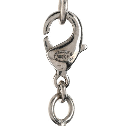 Chanel Baguette Crystal CC Necklace Silver 5 of 5