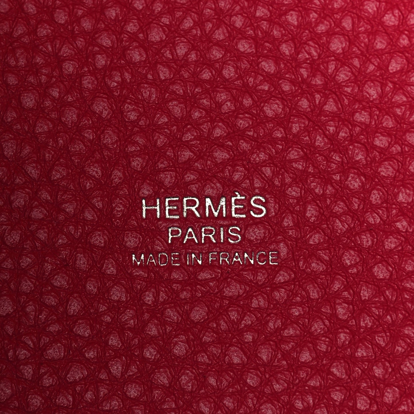 Taurillon Clemence Casaque Picotin Lock 18 PM Rouge Sellier Framboise