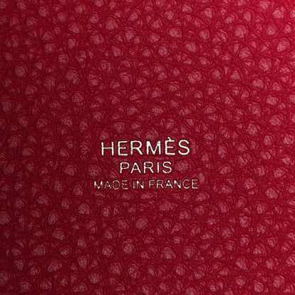 Hermes Taurillon Clemence Casaque Picotin Lock 18 PM Rouge Sellier Framboise 6 of 10