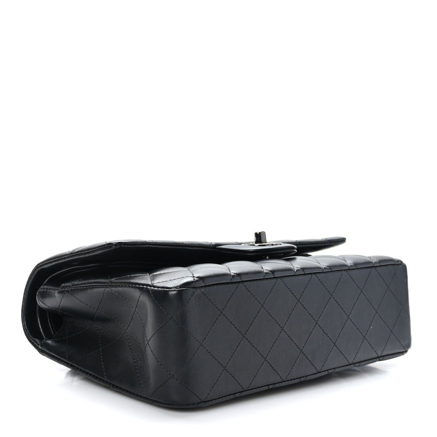 Chanel Lambskin Quilted Medium Double Flap So Black 4 of 10