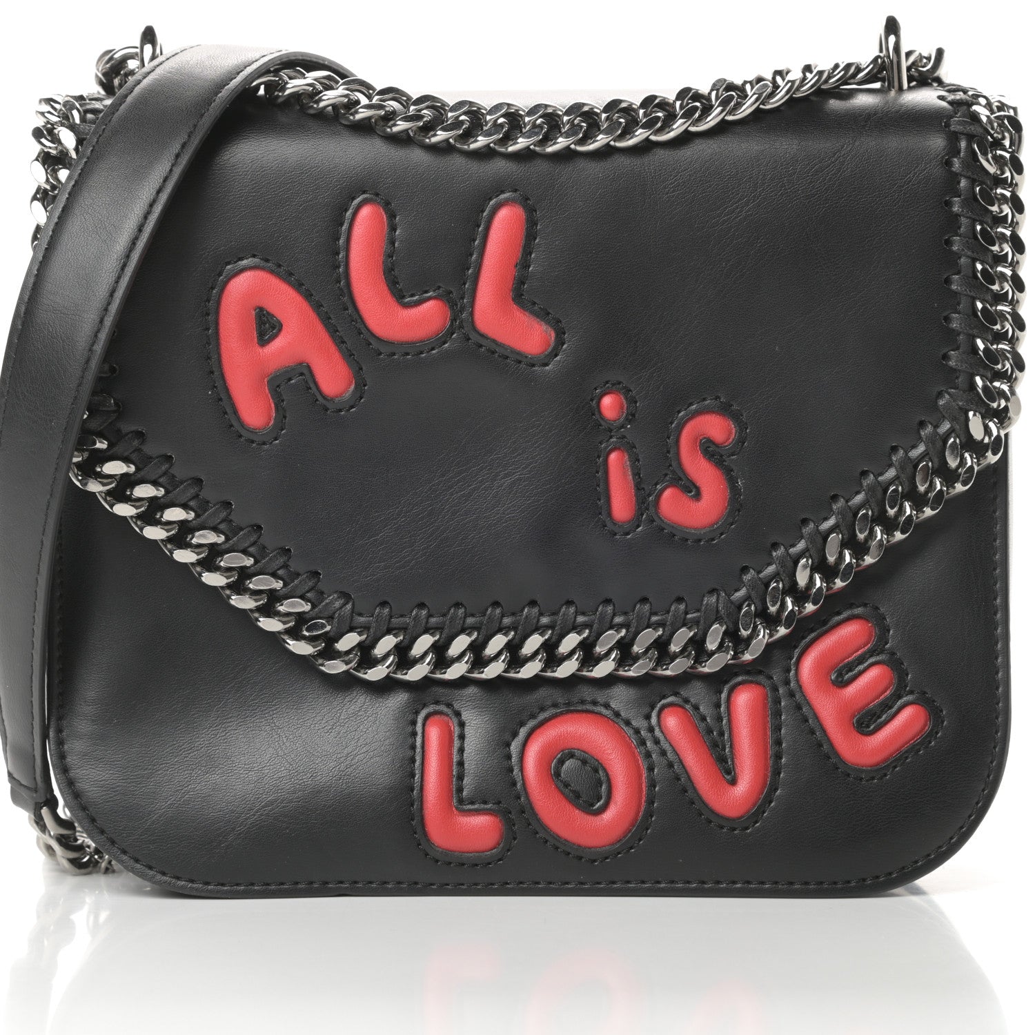 Stella McCartney Eco Alter Nappa Falabella Box All Is Love Shoulder Bag Black 7 of 15