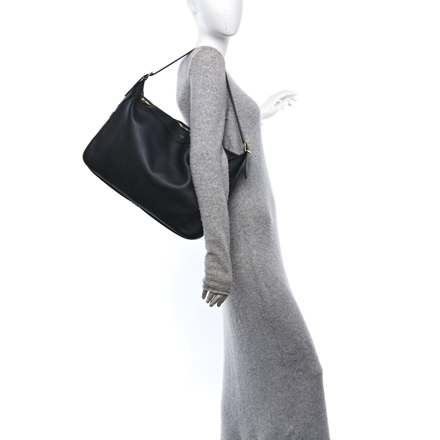 Celine Supple Calfskin Large Romy Shoulder Bag Black 2 of 11