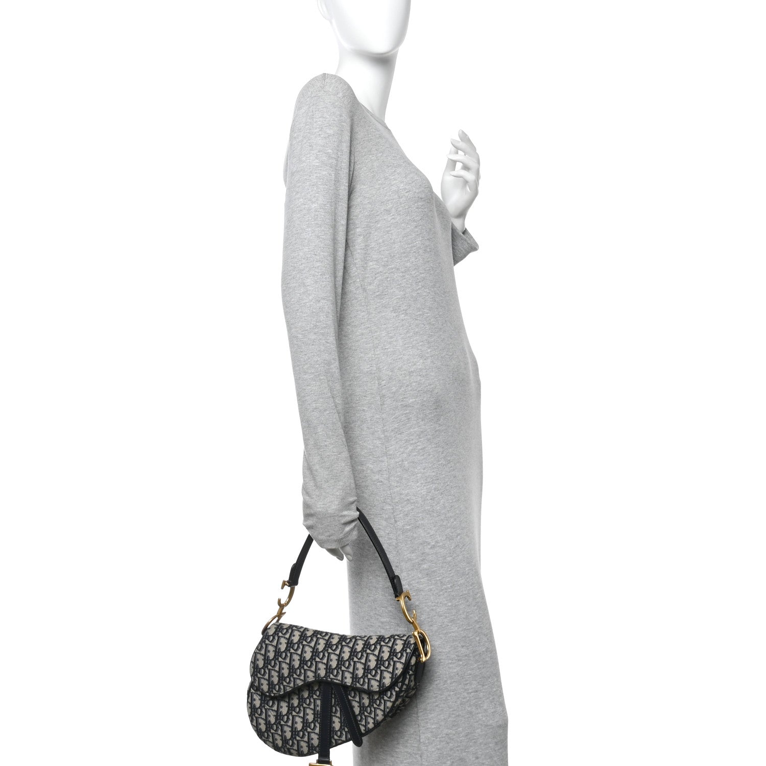 Christian Dior Oblique Saddle Bag Blue 2 of 10