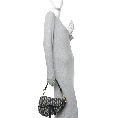 Christian Dior Oblique Saddle Bag Blue 2 of 10