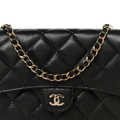 Chanel Caviar Quilted Flap Phone Holder With Chain Black Black 11 of 14