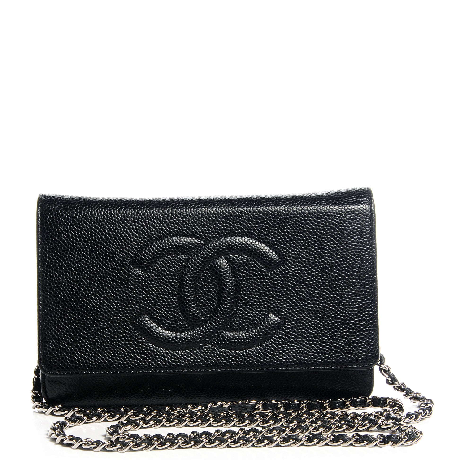 Chanel Caviar Timeless CC Wallet on Chain WOC Black 1 of 9