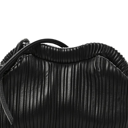 Mansur Gavriel Lambskin Pleated Baci Bag  Black 7 of 9