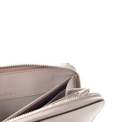 Fendi Vitello Century Lucido Hypnoteyes Studded Zip Around Wallet Grigio Polvere Arancio Multicolor 9 of 10