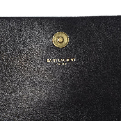 Saint Laurent Velvet Classic Monogram Tassel Clutch Black 7 of 10