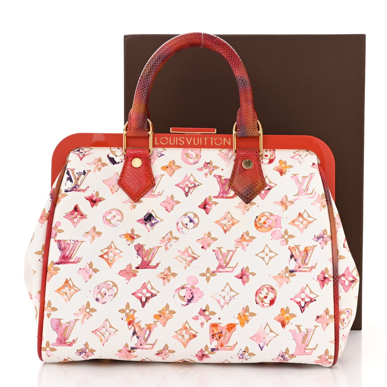 Louis Vuitton Watercolor Aquarelle Frame Speedy White 10 of 10