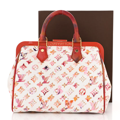 Louis Vuitton Watercolor Aquarelle Frame Speedy White 10 of 10